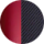 Cuir semi-aniline rouge Monaco avec coutures rouges et garnitures en fibres de carbone (RED SPORT I-LINE à TI) (par défaut)